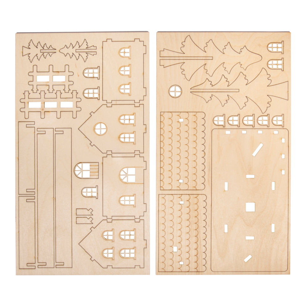 Holzbausatz Häuschen x1,  FSC 100%,  1 Set