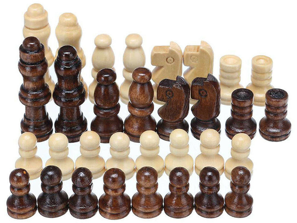 Schach, Dame, Backgammon, großes Holzspiel, 3-in-1