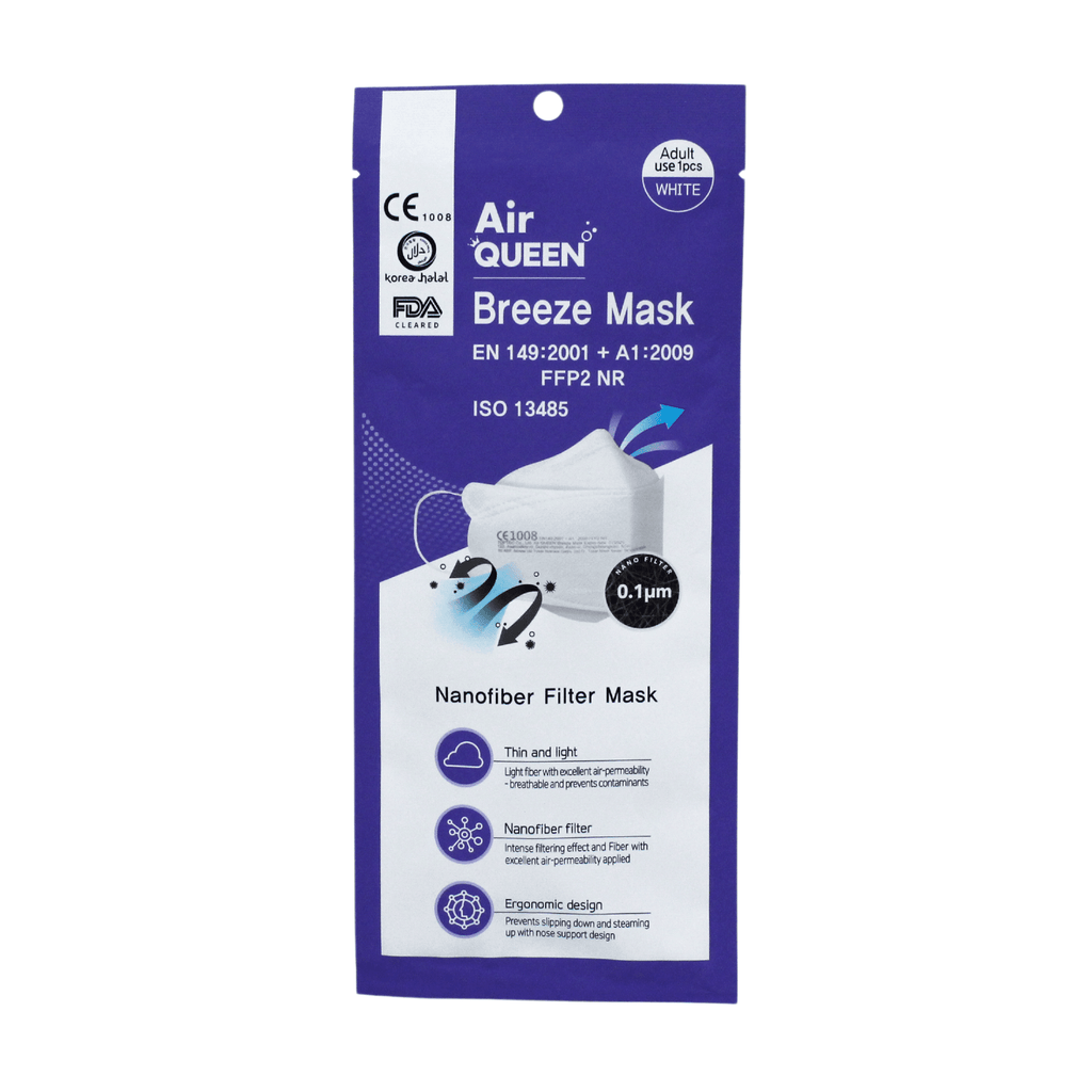Air Queen partikelfiltrierender Mund-Nasen-Schutz CE2163 | Packung (1 Maske)