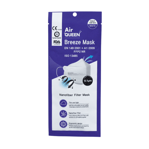 Air Queen partikelfiltrierender Mund-Nasen-Schutz CE2163 | Packung (1 Maske)
