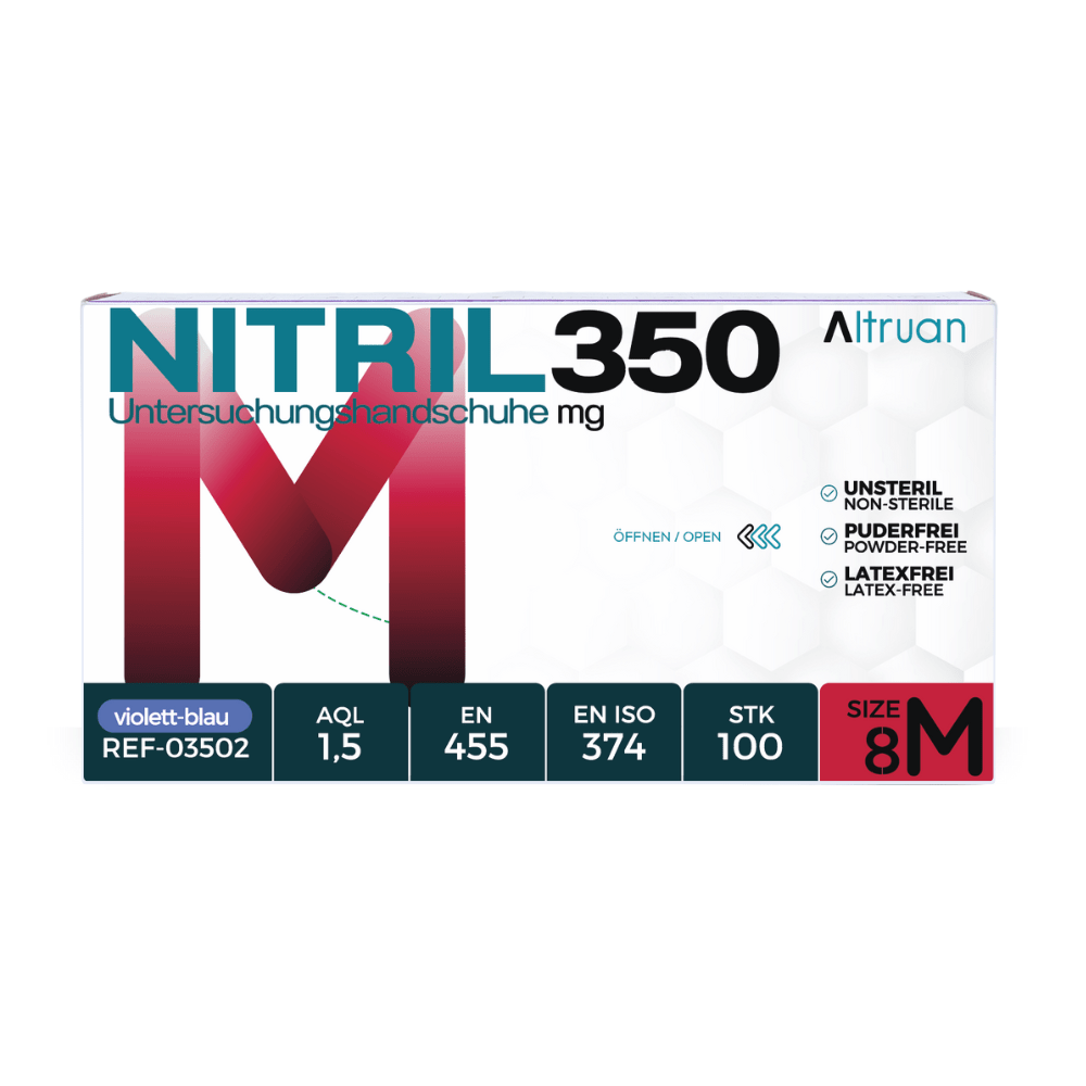 Altruan NITRIL350 Nitril Handschuhe, Einmalhandschuhe, blau - 100 Stück