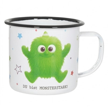Becher Metall mit Henkel, Mutmacher, 4-fach sortie