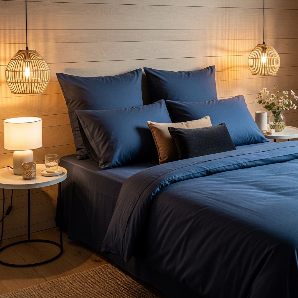 Luxe Baumwolle Satin 2-Kissenbezug Set