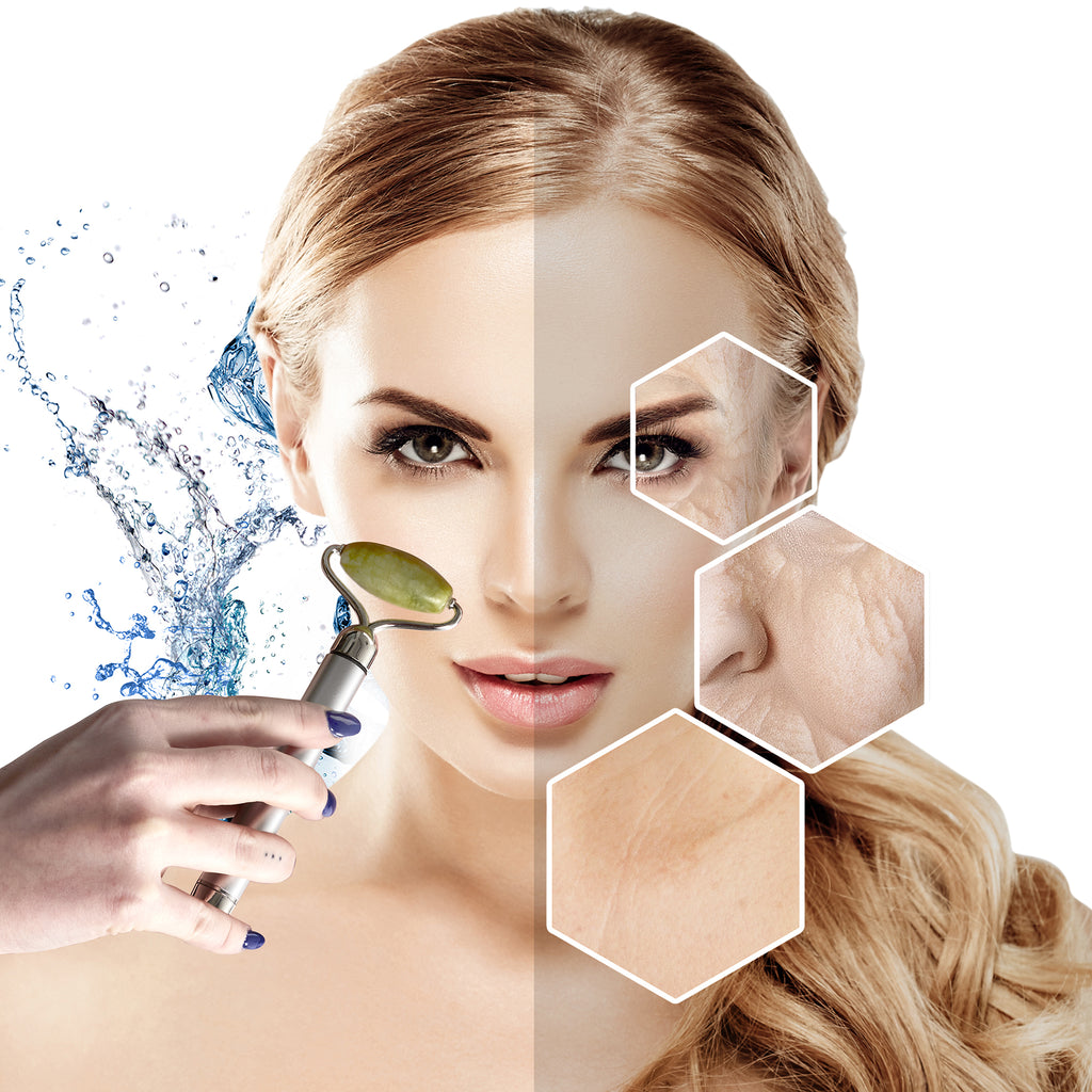 jade elektrische massage roller grün