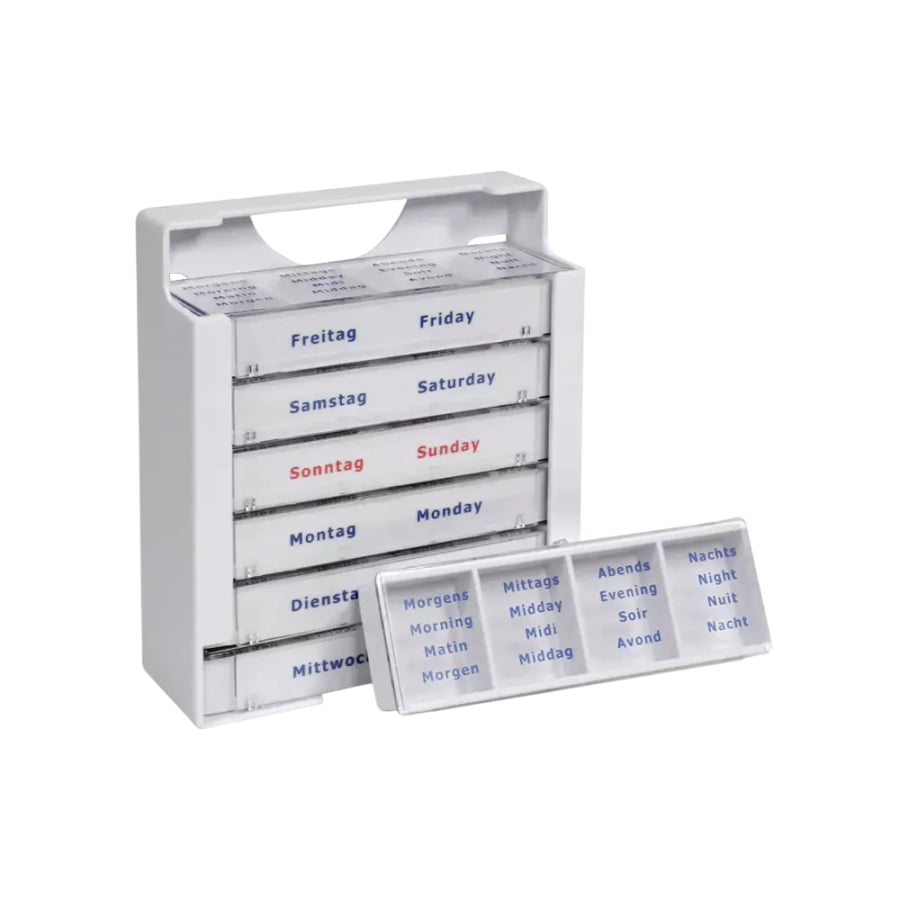 Tablettendispenser, 375 x 225 x 40 mm, weiß, Med-Comfort | 1 Stück