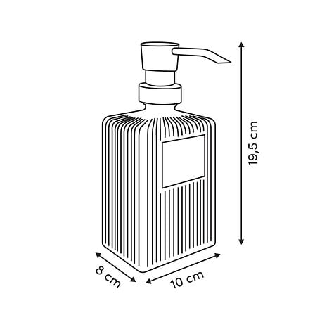 400-ml-Seifenspender aus Glas Teller sagen wir, zw