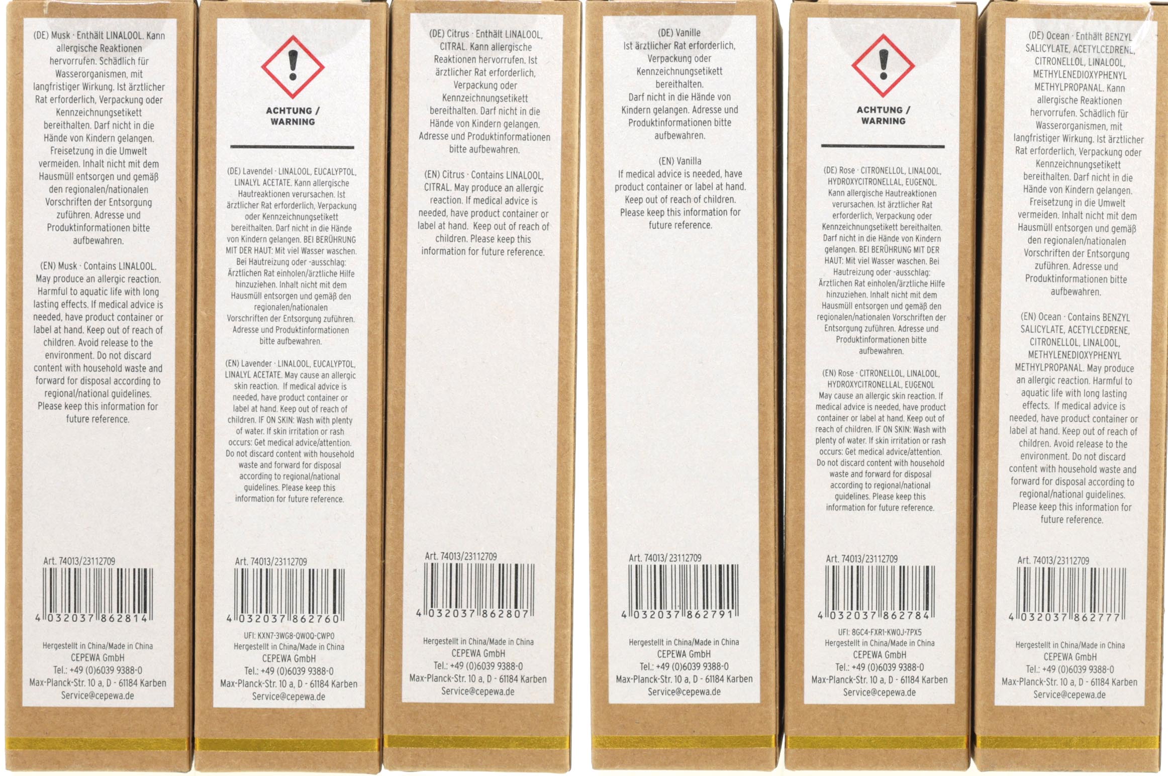 Raumduft, Classic, 6/s, 50ml Verdunster,
