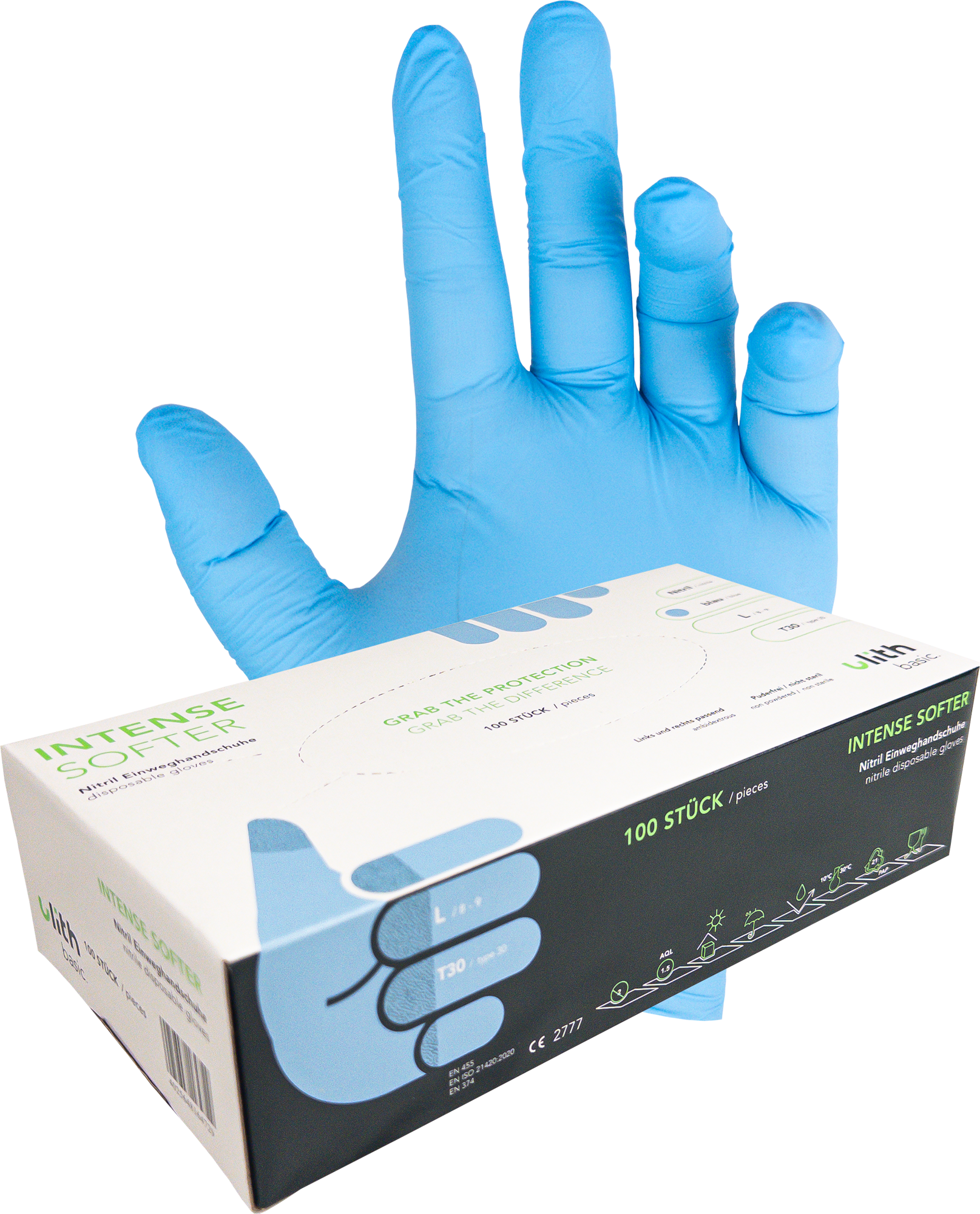 Nitril Einweghandschuhe „Intense Softer“ – Puderfrei & Lebensmittelecht