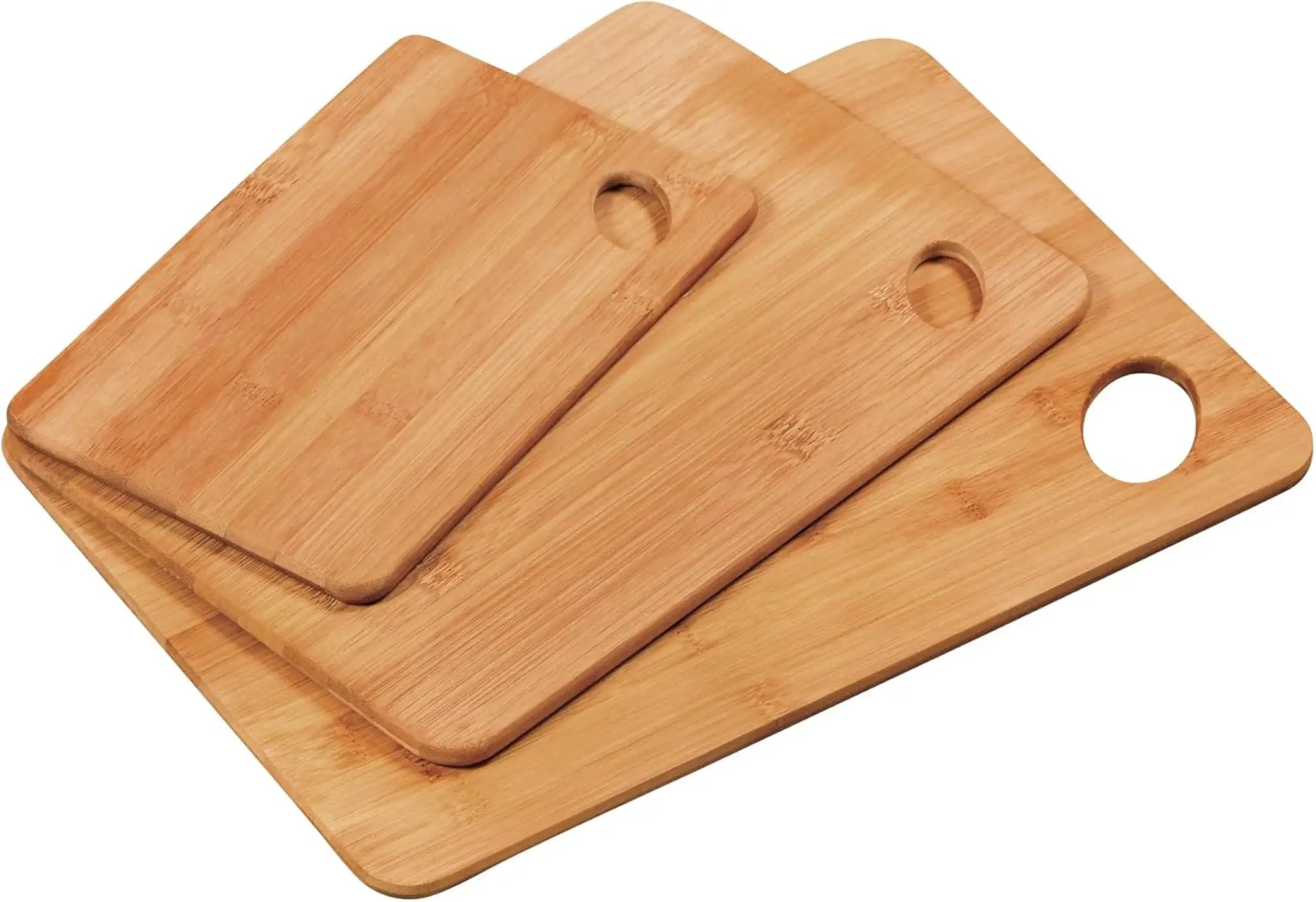 Küchenschneidebrett Bambus Schneidebrett Küchenbrett KESPER 3er Set 35x24 cm