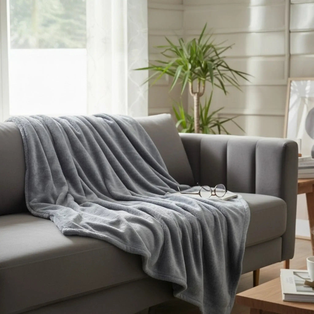 Kuscheldecke Flauschig Weich XXL180x220 Mikrofaser Wohndecke Tagesdecke Flanell