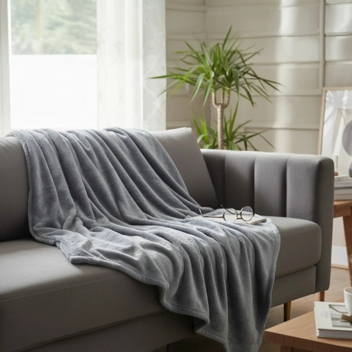 Kuscheldecke Flauschig Weich XXL180x220 Mikrofaser Wohndecke Tagesdecke Flanell