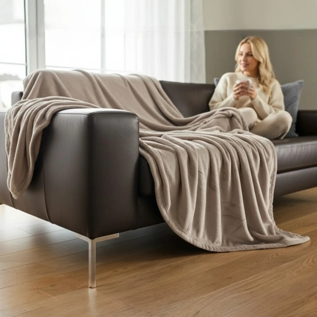 Kuscheldecke Flauschig Weich XXL180x220 Mikrofaser Wohndecke Tagesdecke Flanell