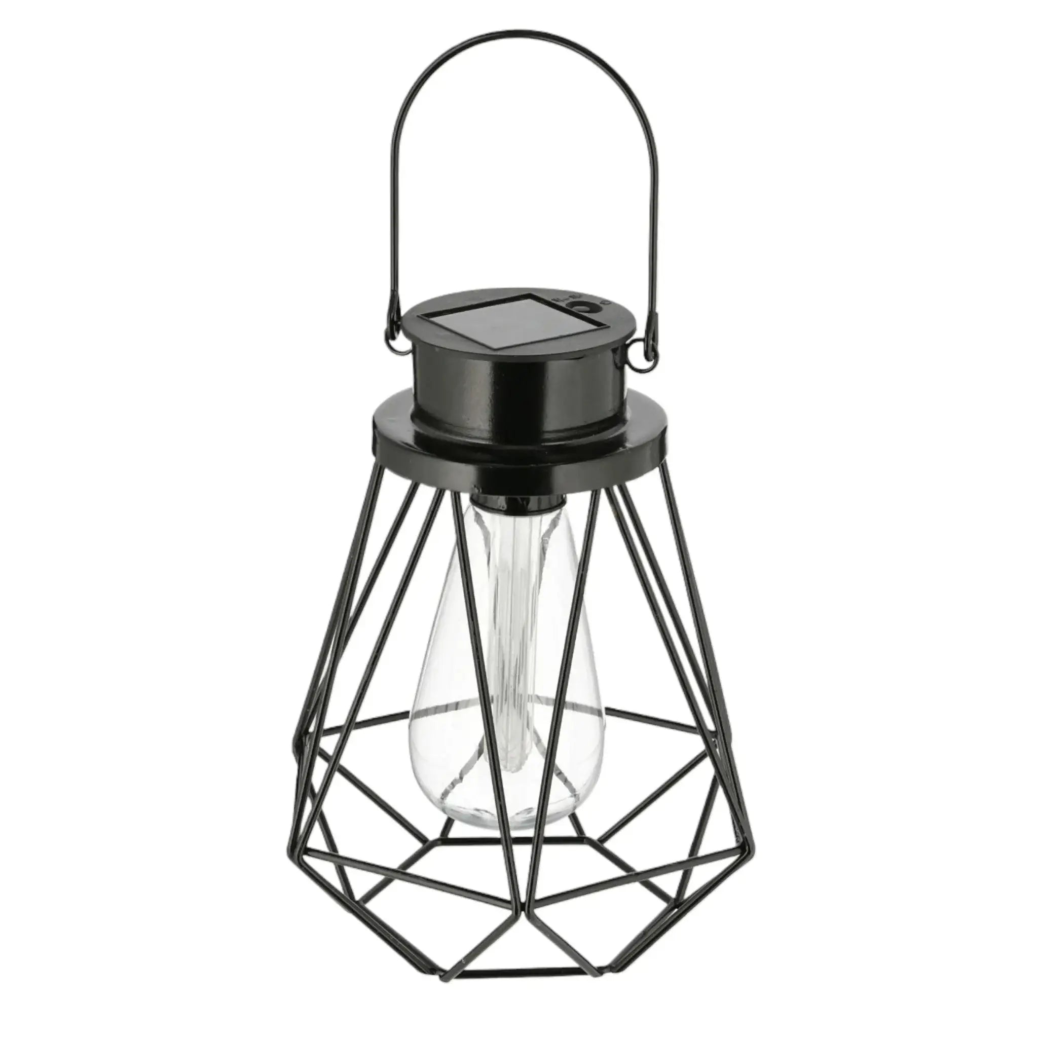 Solarleuchte Außen schwarz Metall stehend hängend Gartenbeleuchtung warmweiß LED